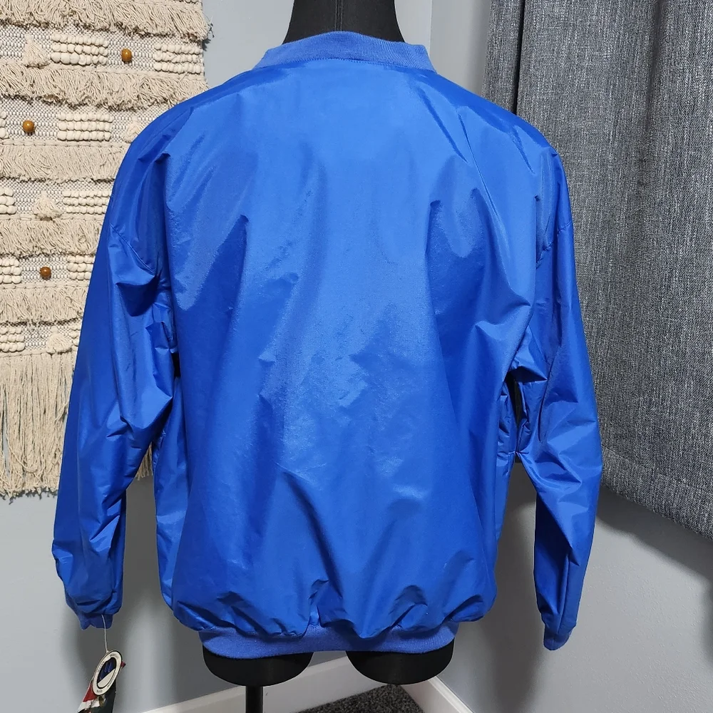 NWT Holloway Blue Nylon V-Neck Pullover Windbreaker Windshirt Jacket